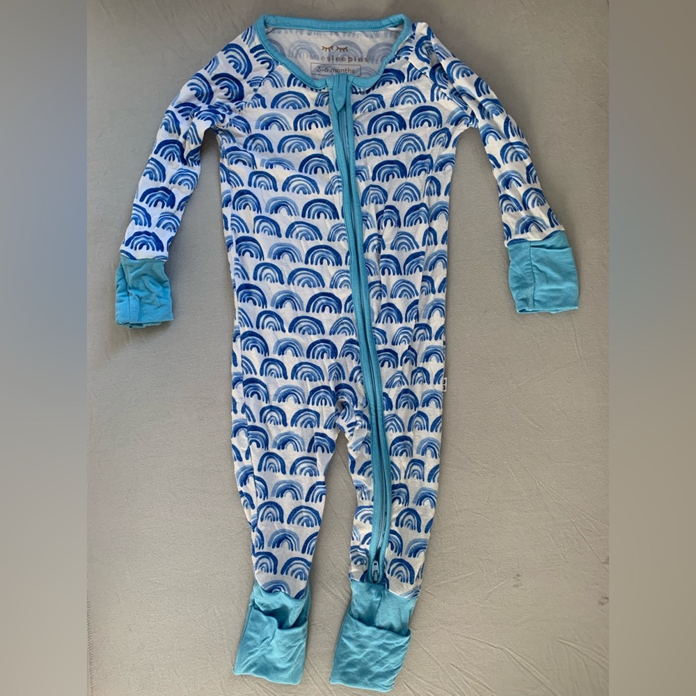Little Sleepies Blue Rainbow Zippie